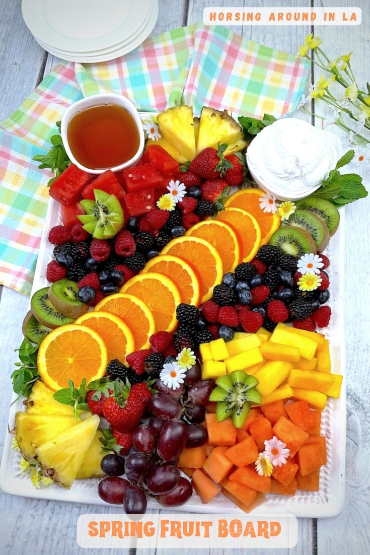 Spring Fruit Board with Ojai Pixie Tangerines - Horsing Around In LA